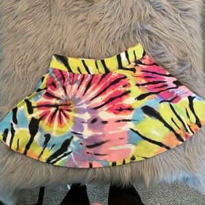 Place Multicolor Tie-Dye Skort